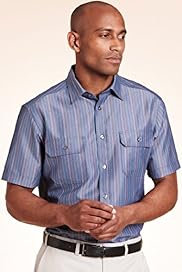 Modal Blend Soft Short Sleeve Striped Shirt