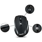 EagleTec MR5M2509 2.4GHz Wireless Optical Mouse, Switchable DPI 1000/1500/2000,5 Buttons, 2 Programming Keys with Nano USB Receiver (Black Color)