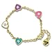 A Touch of Dazzle Kids Bracelets Crystal & Hearts Bangle Girls Jewelry Sets-18k Gold Plated Gift Sets