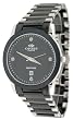 Oniss Men's Paley Faceted Crystal Black Ceramic Watch with Silver Trim #ON606-M1