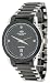 Oniss Men's Paley Faceted Crystal Black Ceramic Watch with Silver Trim #ON606-M1