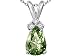 1.42 cttw Green Sapphire and Diamond Pendant - 14kt Yellow Gold LIFETIME WARRANTY