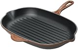 Le Creuset 12 2/3-Inch Oblong Skillet Grill, Chestnut