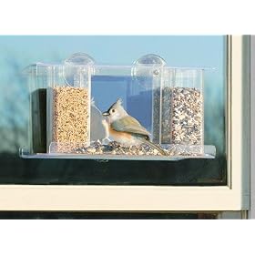 Duncraft 74405 Songbird One Way Mirror Window Bird Feeder
