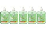 Ability Superstore 500 ml Antibacterial Hand Gel Pump Action Bottle - Pack of 5