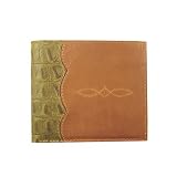 Crocodile Embossed Leather Bi-Fold Wallet by Trenditions; AJ's Western Wear