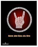 Kiss Lyric Poster - Created Using All the Lyrics to Rock and Roll All Night