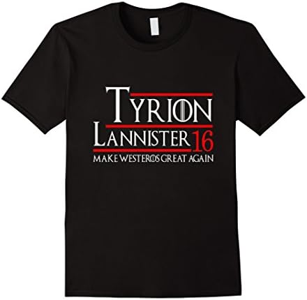 Men's Make Westeros Great Again Tyrion Lannister T-Shirt 2XL Black