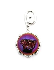 Pearlz Ocean Sterling Silver Purple Window Druzy Pendant