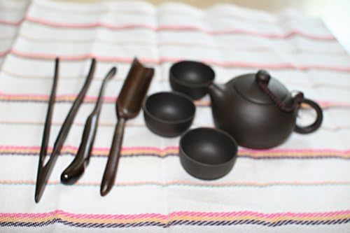 Chinese Zi-Sha Kung Fu Teapot / and 3 cups with 3 pieces tea brewing Utensil kit.