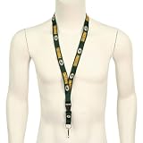 Green Bay Packers Removable Key Chain / Lanyard Combo Set - Green