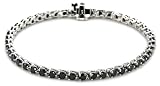 14k White Gold Black Diamond Tennis Bracelet (4 5/8 cttw), 7
