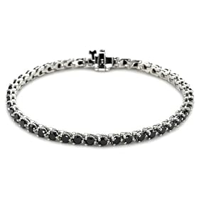 14k White Gold Black Diamond Tennis Bracelet (4 5 8 cttw), 7 by Amazon.com Collection