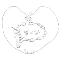 Playboy Jewelry Set Necklace Bracelet Earrings Silver Plated Bunny Logo Authentic Licensed Jewelry CPBSET0019