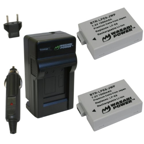 Wasabi Power Battery and Charger Kit for Canon LP-E8, EOS Rebel T2i, EOS Rebel T3i