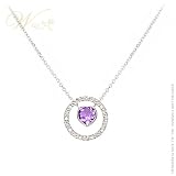 WILLOW GOLD: *ETERNAL PURPLE HEART DIAMOND NECKLACE*