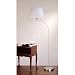 Josephine Floor Lamp with Calais Barrel Shade in Brushed Nickel