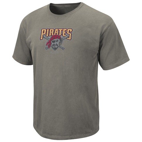 MLB Pittsburgh Pirates Adult Short Sleeve Pigment Dye Tee (Pigment Pepper, Xx-Large)