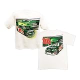 Dale Earnhardt Jr. #88 AMP New Energy On The Track White Mens T Shirts (X-Large)