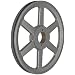 TB Woods QT Bushed V-Belt Sheave, A Belt Section, 1 Groove, Cast Iron