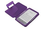 DURAGADGET Purple Genuine Leather Book Style Case/Cover With Magnetic Clasp For Amazon’s New Kindle , Wi-Fi, 6″ E Ink Display (Latest Generation) + Car Charger