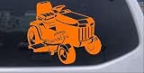 6in X 5.1in Orange -- Lawn Mower Lawn Care Landscaping Business Car Window Wall Laptop Decal Sticker