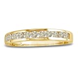 10K Yellow Gold Round Diamond Anniversary Ring (1/4cttw. J/K I2)