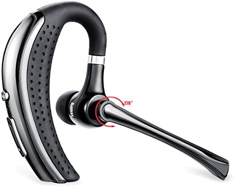 Bluetooth Headset,Aumax Wireless Business Bluetooth Earpieces with Microphone - Lightweight and Noise Reduction Earphones for Cell Phones-Black [Upgraded Version]