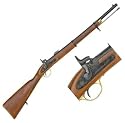 1860 Enfield Civil War Musketoon - Replica of Classic Rifle - Full Size - All Wood and Metal Construction