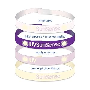 UVSunSense UV Monitoring Wristbands: 7 Pack