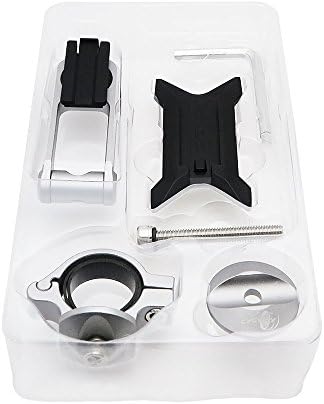 NEW Mountain CNCWAY Metal Universal Bike holder Cycling Toecap/Stem Cap and Handlebar Two Ways Mount Aluminium Alloy Material for Smart Phones, GPS, Radio(Silver)