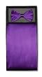 SILK Cumberbund & BowTie PURPLE Men's Cummerbund & Bow Tie Set