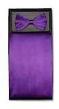 SILK Cumberbund & BowTie PURPLE Men's Cummerbund & Bow Tie Set