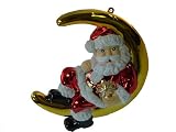 Review Barcana 54-4215 / Barcana Large 7-Inch Shatterproof Santa on the Moon Ornament