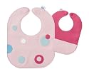 Mod Dots Pink Baby Leather Bib