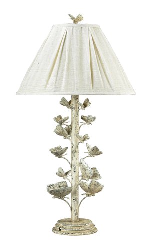 Sterling Industries 93-9193 French Country Butterfly Gathering Table Lamp, Off-white Lined Shade Picture