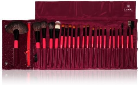SHANY Cosmetics NY Collection Pro Brush Kit, 13 Ounce (22 Piece Natural BJF Goat Bristles with Purple Crocodile Case)