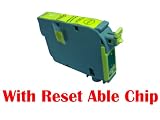 1 US Patented Epson 69 T069420 Yellow Compatible Ink Cartridge for Epson NX415, NX110, WorkForce 500, 600, 1100 Printers. This cartridge has Reset-Able Chip (RAC)!