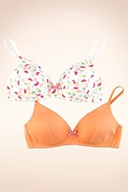 2 Pack - Angel Cotton Rich Assorted Non-Wired Bras