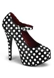 Women's Heel Polka Dot Maryjane With Concealed Pf5 3/4 Heel