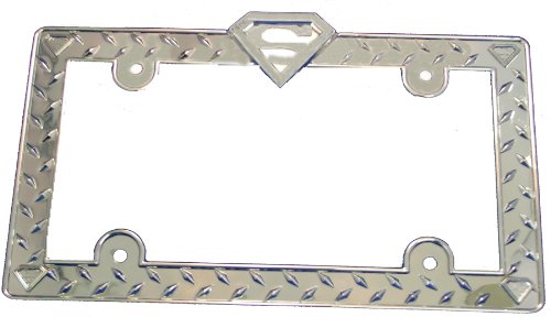Superman Chrome Metal Car Truck SUV License Plate Frame
