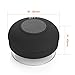 GJT®Wireless Bluetooth Waterproof Shower Speaker: 3.0 Speaker, Mini Water Resistant Wireless Shower Speaker, Handsfree Portable Speakerphone with Built-in Mic, 6hrs of playtime, Control Buttons and Dedicated Suction Cup for Showers, Bathroom, Pool, Boat, Car, Beach, & Outdoor Use(Black)