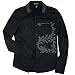 INC International Concepts Men's Embroidered Stretch Cotton Shirt, Black