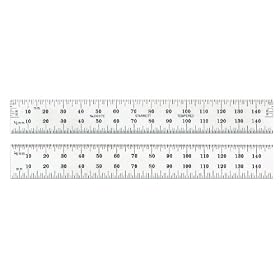 Starrett C637E-150 Spring Tempered Steel Rule With Millimeter Graduations, 150mm Length, 19mm Width, 1.2mm Thickness
