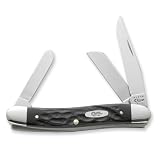 Case Rough Black Synthetic Medium Stockman Knife