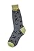 Foot Traffic Mens Airplane Socks, Quirky & Comfortable, Grey & Green (Size 7-12)