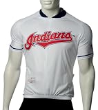 MLB Cleveland Indians Women's Cycling Jersey, White, Large