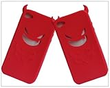 Devil Silicone Case Cover for Apple iPhone 4 4G Red D51