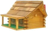 Cedar Log Cabin Mailbox with Porch