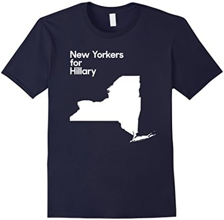 Men's New Yorkers For Hillary Clinton 2016 New York State T-Shirt Medium Navy
